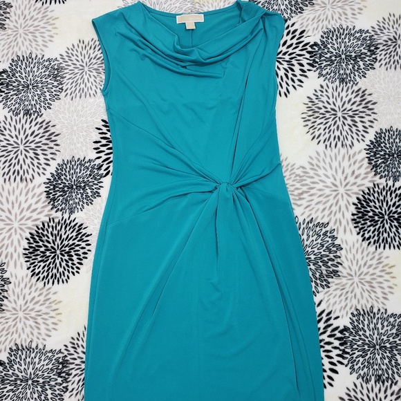 Michael Kors Dresses & Skirts - Michael Kors Turquoise Faux Wrap Dress